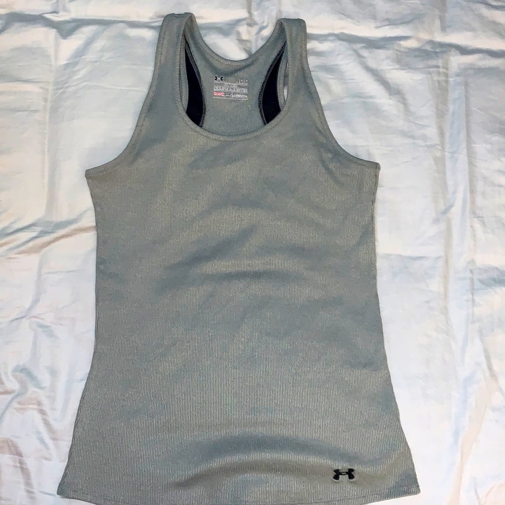 Under Armour gray fitted tank top
